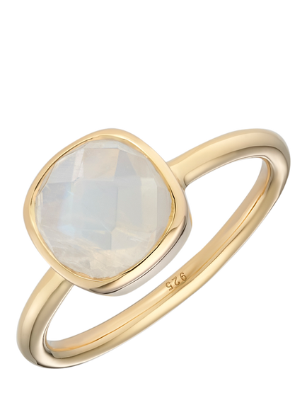 Auree Mondello Cushion Cocktail Ring, Gold/White