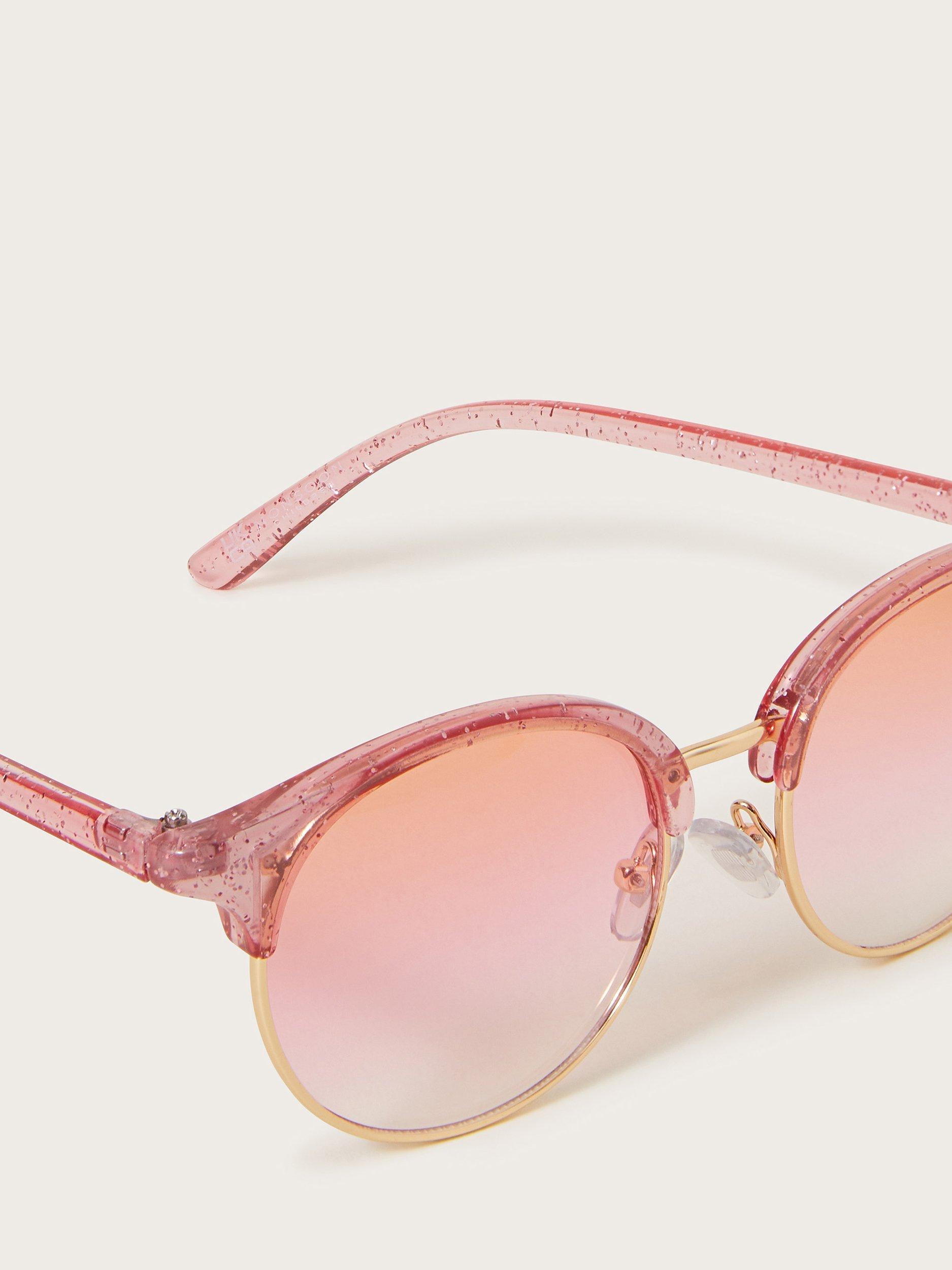 Product image 2 of 2, which shows Monsoon Kids' Glitter Frame Sunglasses, Pink/Multi