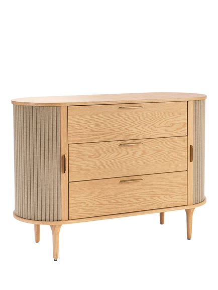 John Lewis Velo 3 Drawer Chest, Natural Oak, Natural Oak
