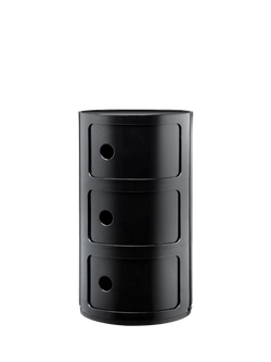 Kartell Componibili 3-Tier Side Table, Black