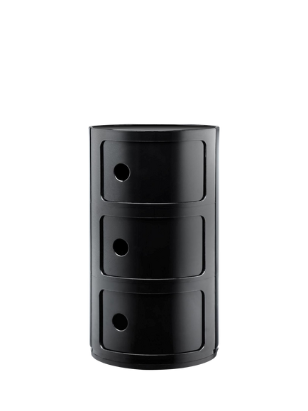 Kartell Componibili 3-Tier Side Table, Black
