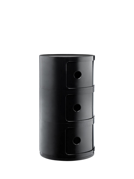 Kartell Componibili 3-Tier Side Table - view 2, Black
