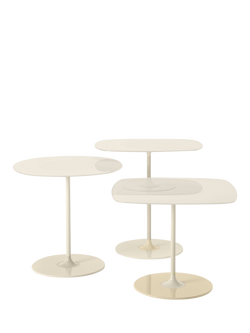 Kartell Thierry Side Tables, Set of 3, White, White