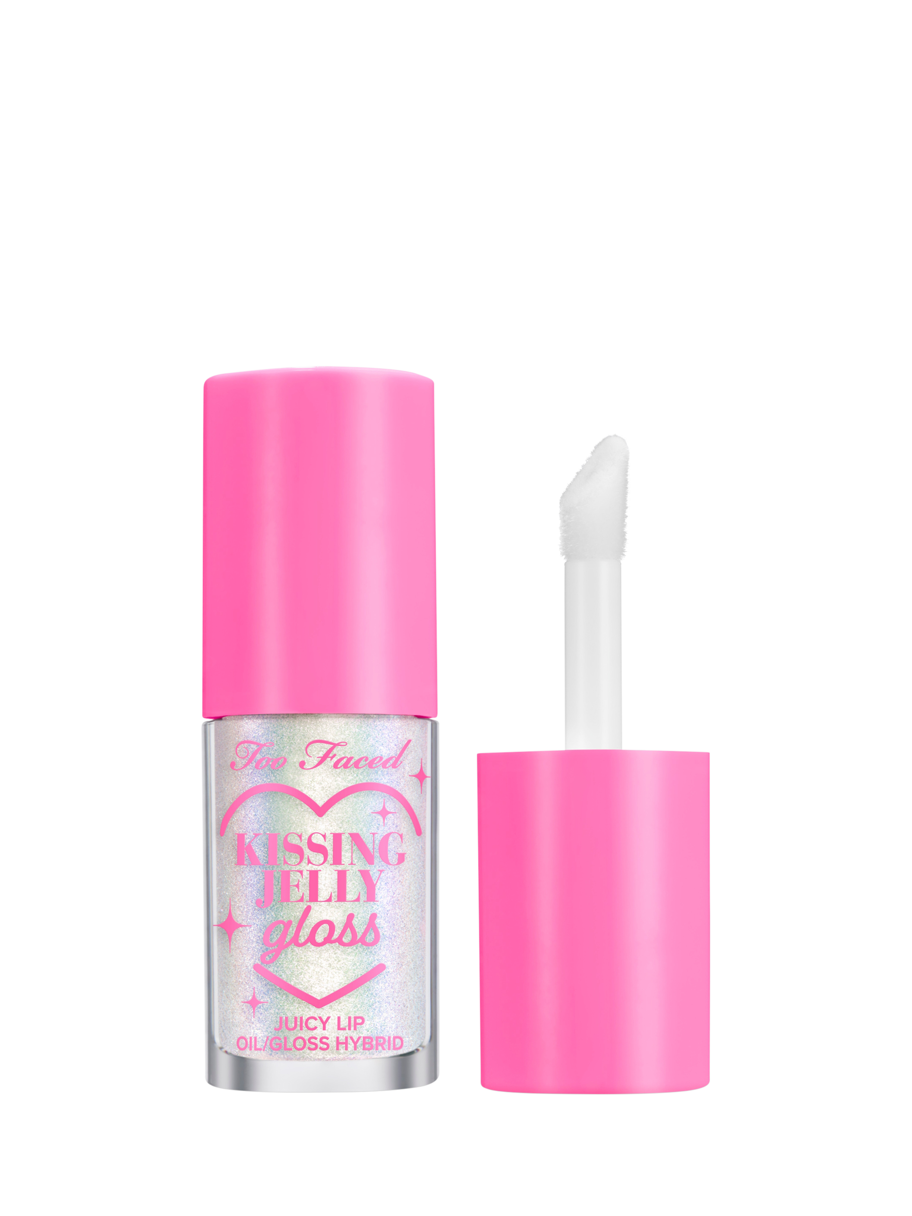 Product image 1 of 5, which shows Too Faced Kissing Jelly Lip Oil Gloss, Strawberry Frosting