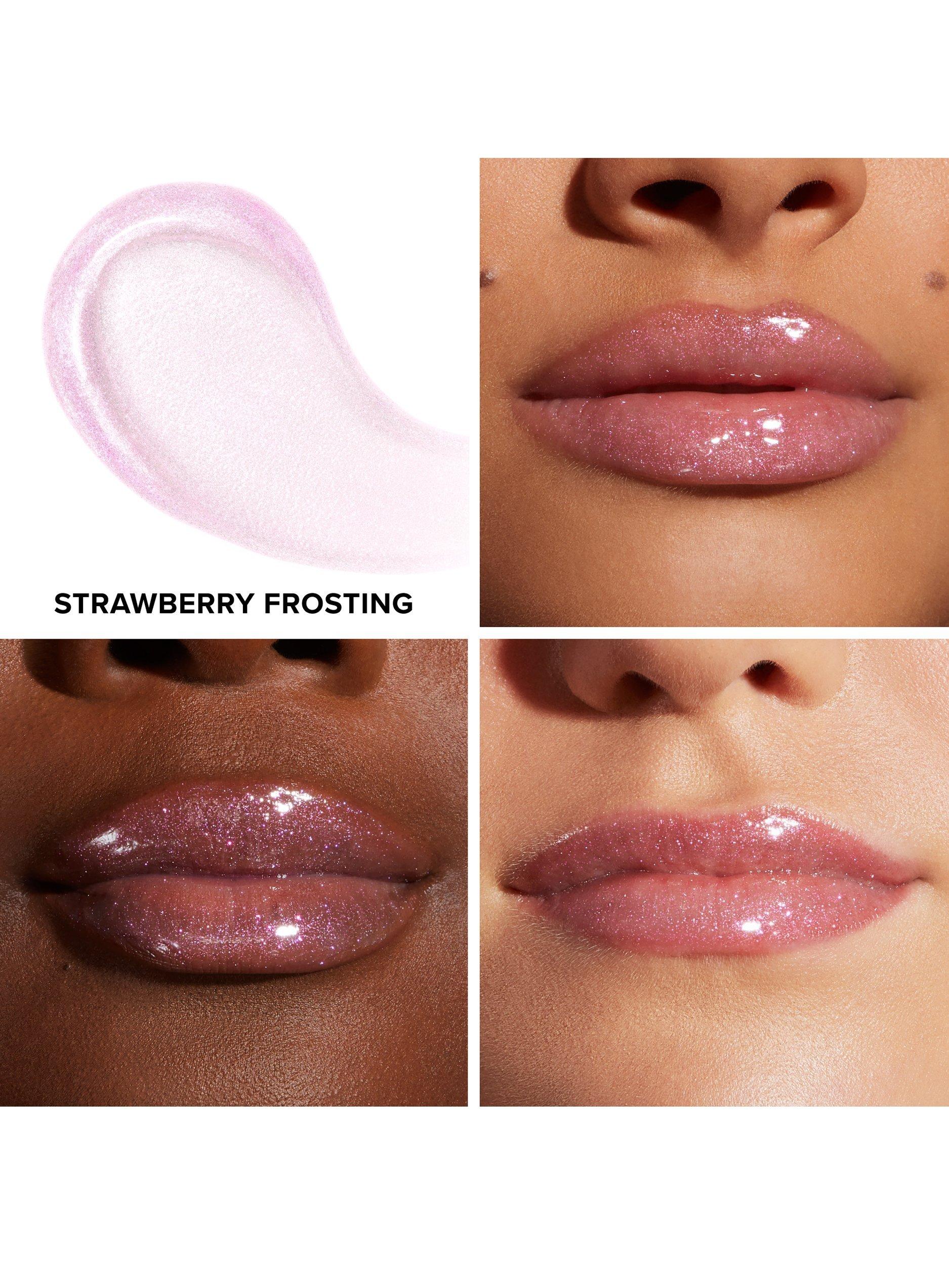 Product image 2 of 5, which shows Too Faced Kissing Jelly Lip Oil Gloss, Strawberry Frosting