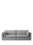John Lewis Newlyn Grand 4 Seater Sofa, Natural Native Linen, Performance Grey Chenille