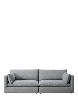 John Lewis Newlyn Grand 4 Seater Sofa, Natural Native Linen, Performance Grey Chenille