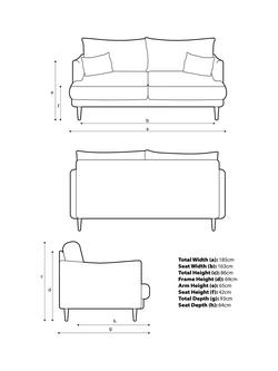 John Lewis Fika Medium 2 Seater Sofa, Light Leg, Chunky Chenille Natural - view 2, Chunky Chenille Natural