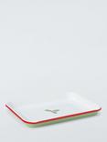 John Lewis Christmas Enamel Baking Tray, 33cm, White/Multi