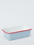 John Lewis Christmas Enamel Loaf Tin, 23cm, White/Multi