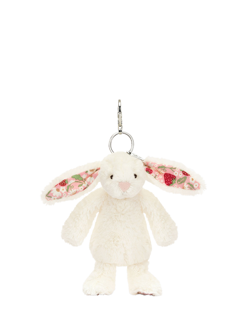 Product image 2 of 4, which shows Jellycat Bashful Blossom Bunny Bag Charm, Cream/Berry