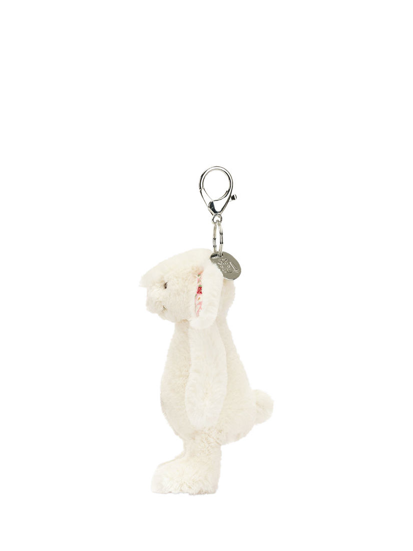 Product image 3 of 4, which shows Jellycat Bashful Blossom Bunny Bag Charm, Cream/Berry