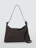 John Lewis Suede Cross Body Shoulder Bag, Chocolate