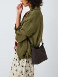 John Lewis Suede Cross Body Shoulder Bag, Chocolate