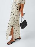 John Lewis Leather Woven Cross Body Bag, Black