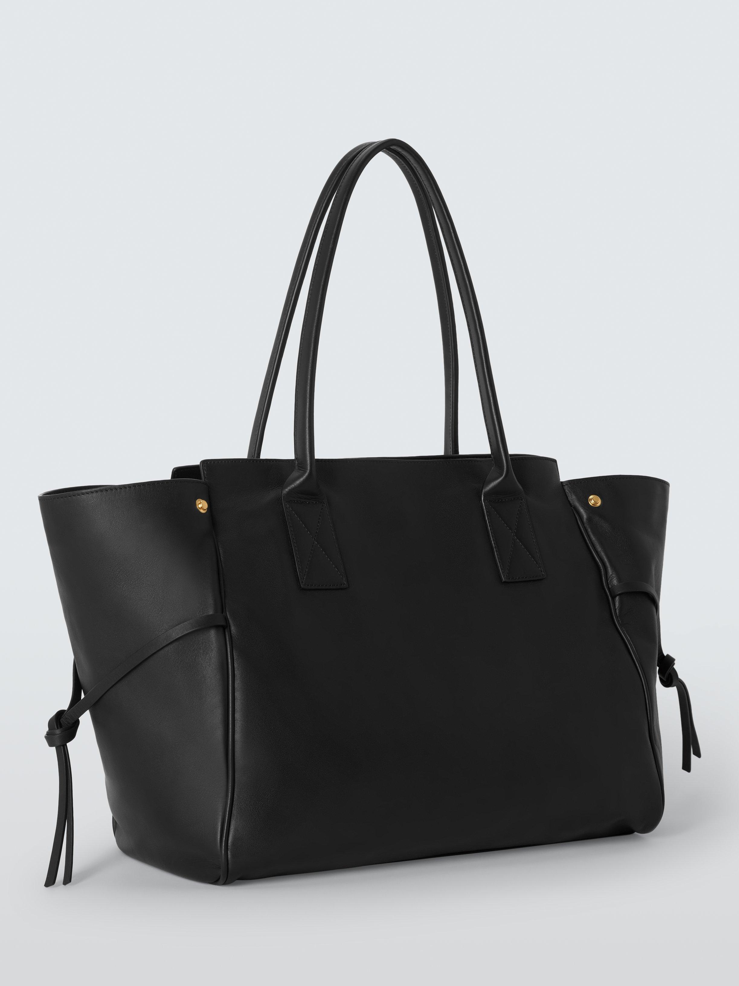Product image 3 of 5, which shows John Lewis Icon Leather Gold Hardware Tote Bag, Black