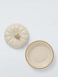 John Lewis Farmhouse Pumpkin Stoneware Lidded Bowl, 16cm, Cream