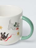 John Lewis Christmas Cats Stoneware Mug, 300ml, White/Multi