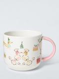 John Lewis Christmas Dogs Stoneware Mug, 300ml, White/Multi