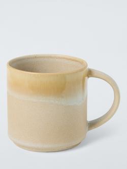 John Lewis Etta Reactive Glaze Stoneware Mug, 380ml, Apricot