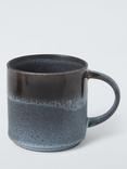John Lewis Etta Reactive Glaze Stoneware Mug, 380ml, Black