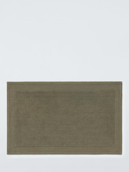John Lewis Micro-Fresh Soft and Silky Bath Mat, Dark Khaki