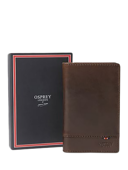 OSPREY LONDON The London Micro Dress Leather Wallet - view 2, Chestnut