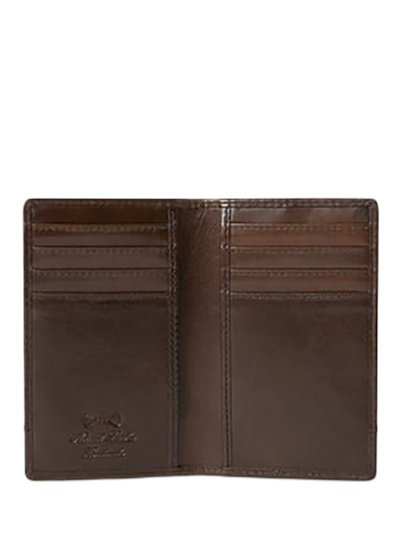 Product image 3 of 5, which shows OSPREY LONDON The London Micro Dress Leather Wallet, Chestnut