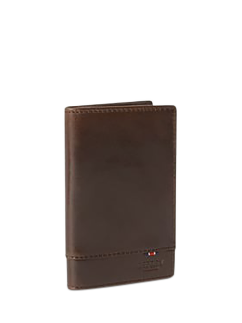 Product image 4 of 5, which shows OSPREY LONDON The London Micro Dress Leather Wallet, Chestnut
