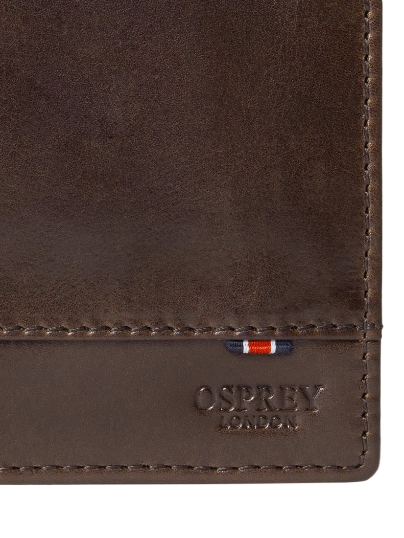 Product image 5 of 5, which shows OSPREY LONDON The London Micro Dress Leather Wallet, Chestnut