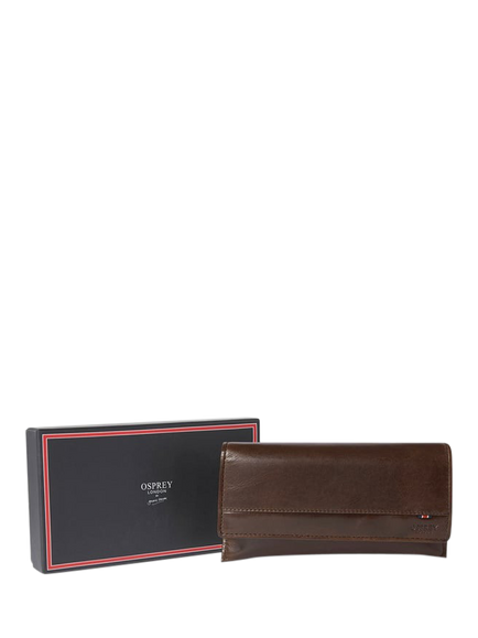 OSPREY LONDON The London Leather Glasses Case, Chestnut - view 2, Chestnut