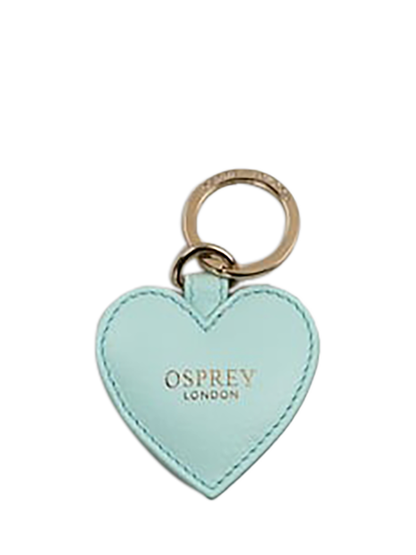 Product image 4 of 4, which shows OSPREY LONDON Tilly Heart Leather Keyring & Trinket Box Gift Set, Arctic