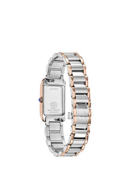 Citizen L Bianca Women's 32mm Bracelet Watch, Two Tone Stainless Steel - view 2, Silver/Rose Gold
