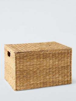 John Lewis Bulrush Lidded Box, Natural, Large, 