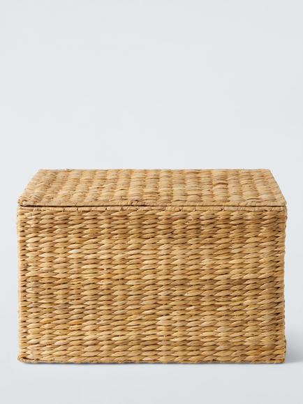 John Lewis Bulrush Lidded Box, Natural, Large - view 2, 