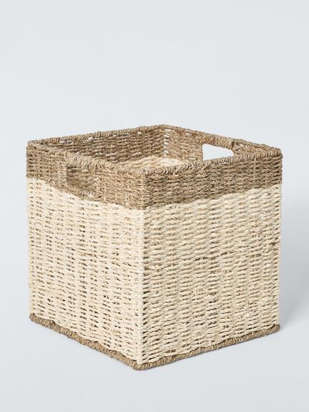 John Lewis Seagrass Storage Basket, Natural, 