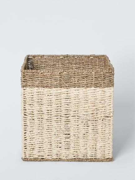 John Lewis Seagrass Storage Basket, Natural - view 2, 
