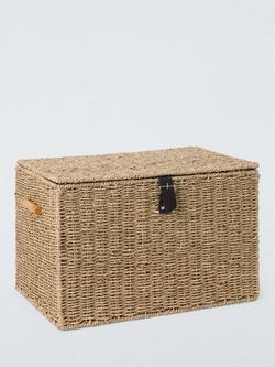 John Lewis Woven Seagrass Lidded Trunk, Natural, 