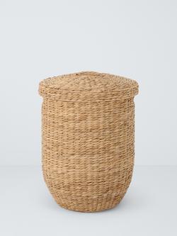 John Lewis Bulrush Circle Laundry Basket, Natural, 
