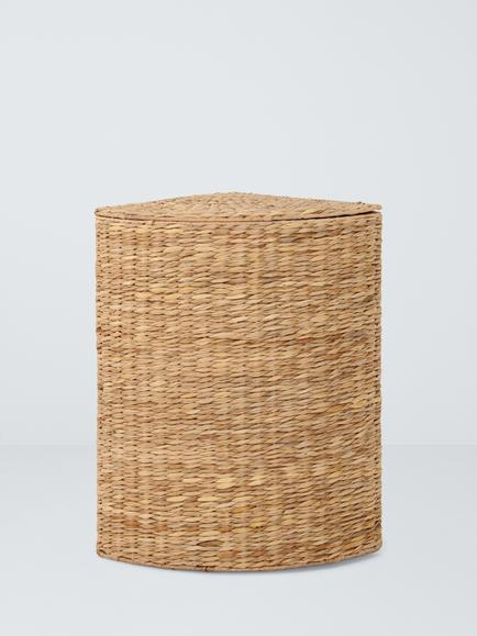 John Lewis Bulrush Corner Laundry Basket, Natural, 