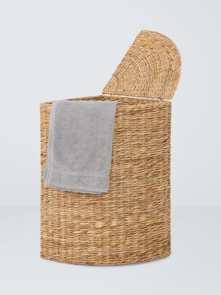 John Lewis Bulrush Corner Laundry Basket, Natural - view 2, 