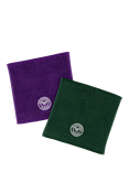 Christy 2025 Wimbledon Championships Face Cloth, Pack of 2, Green/Purple