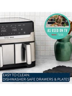 Tefal Jamie Oliver Dual Drawer Air Fryer & Grill, 8.3L, Stainless Steel - view 2, Stainless Steel