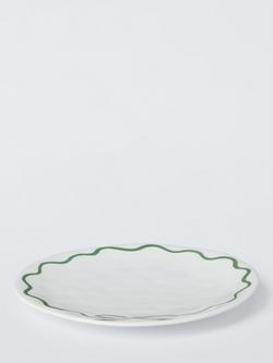 John Lewis Flora Bow Fine China Side Plate, 20cm, Green - view 2, Green