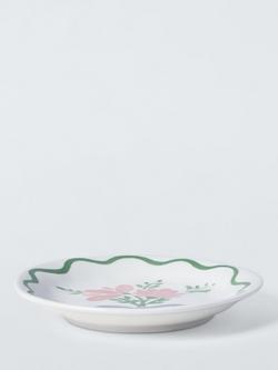 John Lewis Flora Posy Fine China Small Plate, Set of 4, 15cm, Multi - view 2, Blue/Green