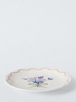 John Lewis Flora Posy Fine China Side Plate, 20cm, Pink - view 2, Pink