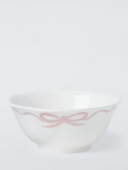 John Lewis Flora Bow Fine China Cereal Bowl, 15cm, Pink, Pink