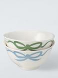 John Lewis Flora Bow Fine China Dip Bowl, Set of 2, 11cm, White