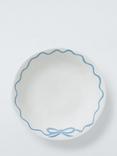 John Lewis Flora Bow Fine China Pasta Bowl, 21.5cm, Blue