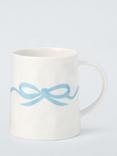 John Lewis Flora Bow Fine China Mug, 440ml, Blue